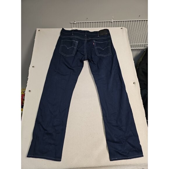 Levi’s Men’s 504 Dark Blue Jeans 38x34 Straight Leg Excellent - Picture 1 of 6
